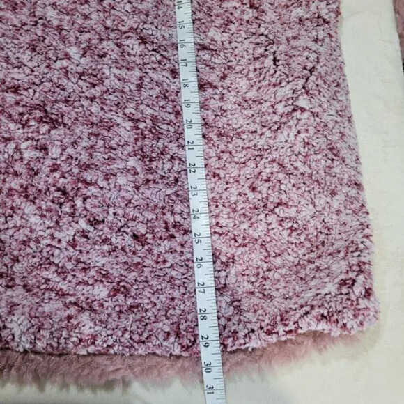 Suzanne Betro Weekend Pink Blush Sherpa Fleece Quarter Zip Pullover Sweater - 1X - Picture 9 of 9